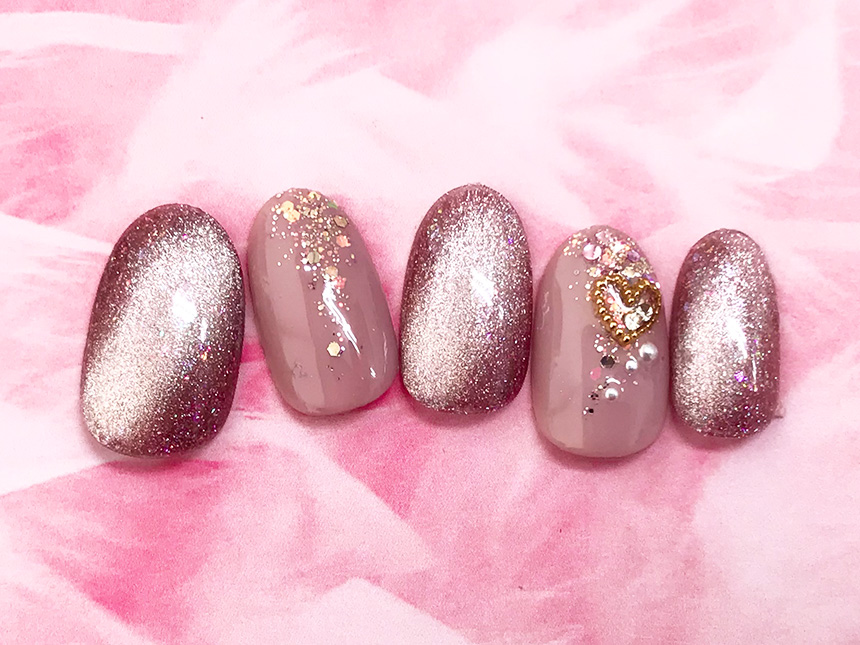 キラキラ輝くシンプルネイル ギャラリー 浜松の脱毛 ネイルサロンluxage ルクサージュ